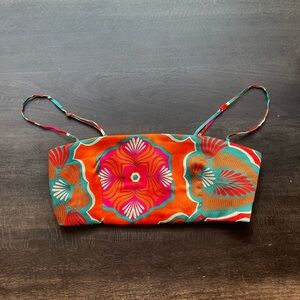 Zara- Printed Satin Bandeu with Straps